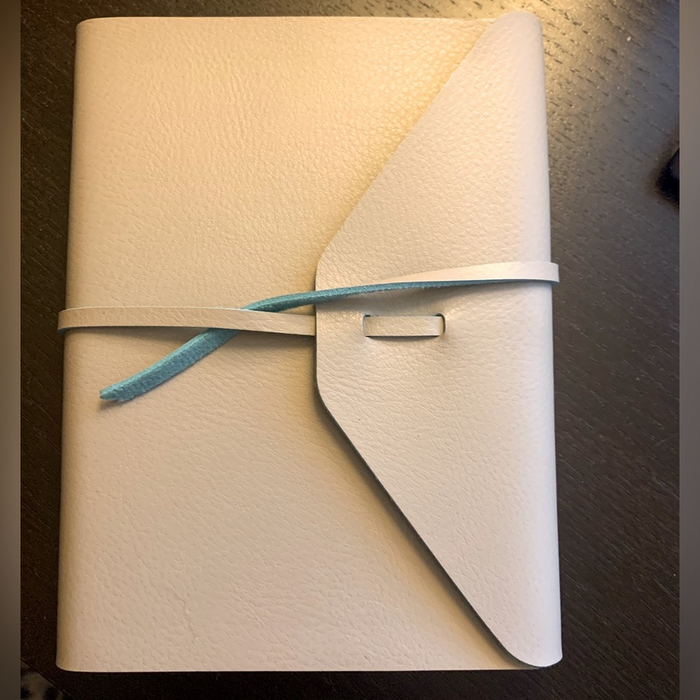 FREE w/$50 purchase || Grey faux leather notebook